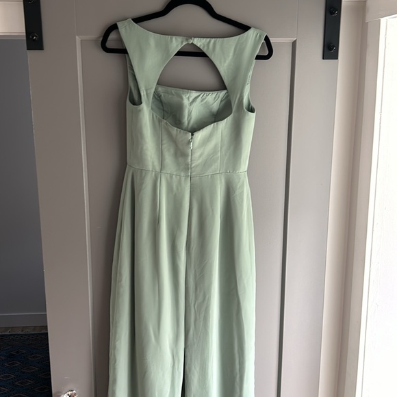 AZAZIE FLORI (SZ 4) Fitted Square Neckline Chiffon Dress - Picture 4 of 5